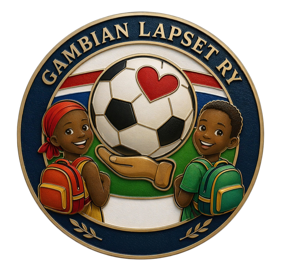 Gambian Lapset ry -tunnus